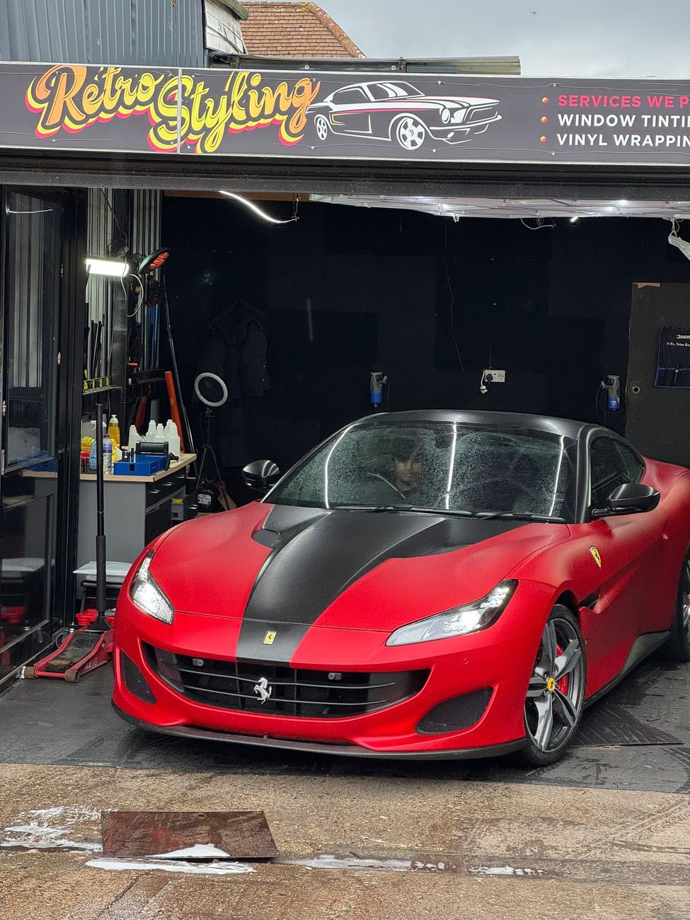Retro Styling shopfront, Highgate N6 — Ferrari Portofino